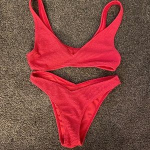 Pacsun pink bikini set size xs bottom and small top